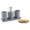 Ensemble d’accessoires de salle de bain, distributeur de savon, bouteille, plat, porte-brosse à dents, tasse, costume, Lotion, porte-brosse à dents, 1 ensemble Ensemble d’accessoires de salle de bain, distributeur de savon, bouteille, plat, porte-brosse à dents, tasse, costume, Lotion, porte-brosse à dents, 1 ensemble