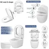 Sièges de toilette blancs avec couvercle de charnières à… – vue 5