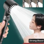 Nouveau pomme de douche filtre de douche avec quatre Modes accessoires de salle de bain tête Massage accessoires de douche boutons de douche ameublement