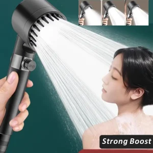 Nouveau pomme de douche filtre de douche avec quatre Modes accessoires de salle de bain tête Massage accessoires de douche boutons de douche ameublement