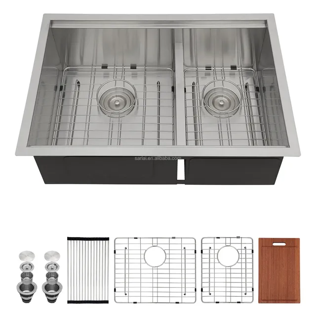 Évier de cuisine sous plan Double 28 pouces L