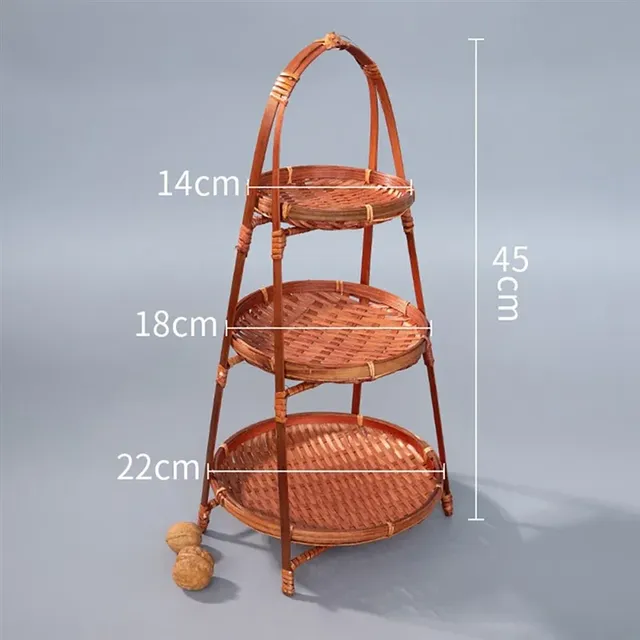 KYCOR-panier tissé en bambou 1 pièces fruits nourriture… – vue 2