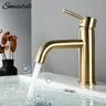 Robinet de lavabo en or brossé en laiton massif eau… – vue 2