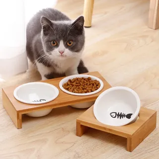 Chat et chien de compagnie Double bol bol simple bol en céramique…