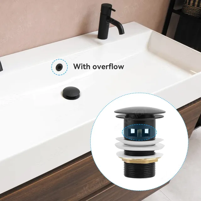 Filtre de vidange Pop-Up pour lavabo de salle de bains – vue 6