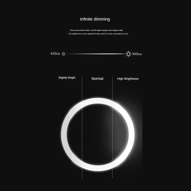 Miroir maquillage grossissant dix fois lumière anneau… – vue 4