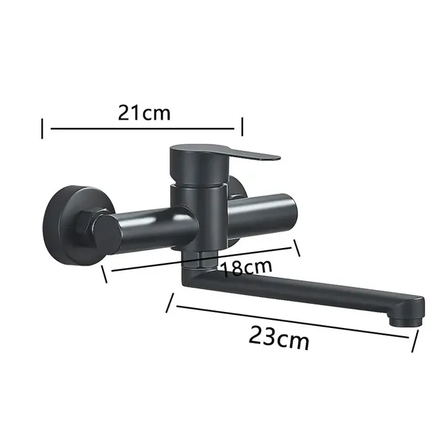 Robinets de cuisine muraux en acier inoxydable – vue 4