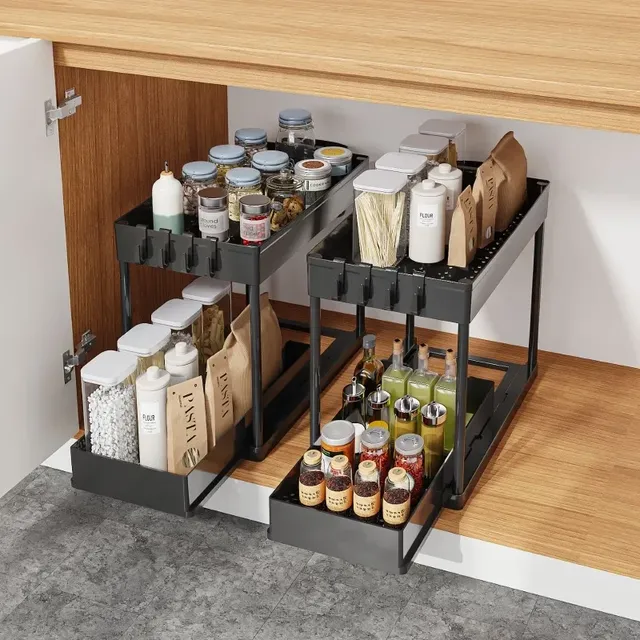 Support inférieur d'évier extractible à Double couche – vue 3