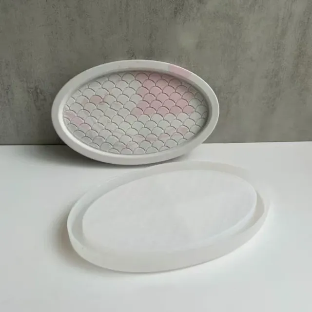 Moule de dessous de verre ovale en Silicone – vue 4