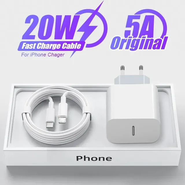 Chargeur PD 20W Charge rapide USB C chargeur pour iPhone…