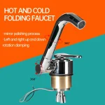 Pièces de Modification de remorque de camping-car, cuisine salle de bains, robinet pliant chaud et froid, robinet en acier inoxydable 304, accessoires de camping-car