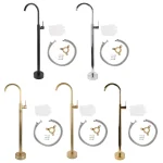 Robinet de baignoire autoportant, mitigeur de douche Stable et résistant à la Corrosion, élégant, haute durabilité pour lavabo de Type colonne