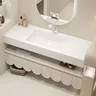 Lavabo intégré en dalle de roche moderne de 120cm – vue 4