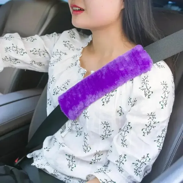 Juste de ceinture de sécurité de voiture en peau de mouton – vue 5