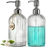 Distributeur de savon en verre rechargeable de 400ml – vue 1