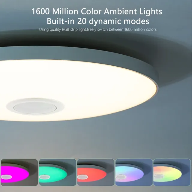 Plafonnier LED intelligent avec haut-parleur – vue 2