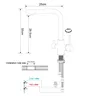 Robinet de cuisine chromé à Double bec pivotant – vue 6
