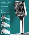 Pommeau douche main carré 10cm chrome noir…