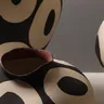 Ensemble trois vases céramique mat ovoïde col étroit… – vue 4