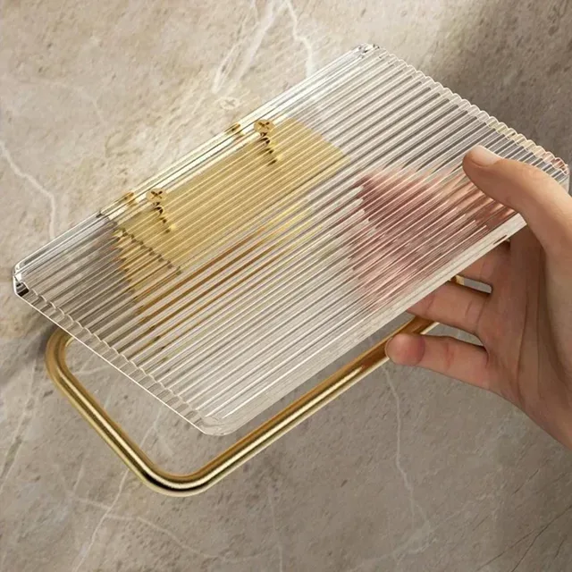 Porte-papier hygiénique doré de luxe avec étagère – vue 5