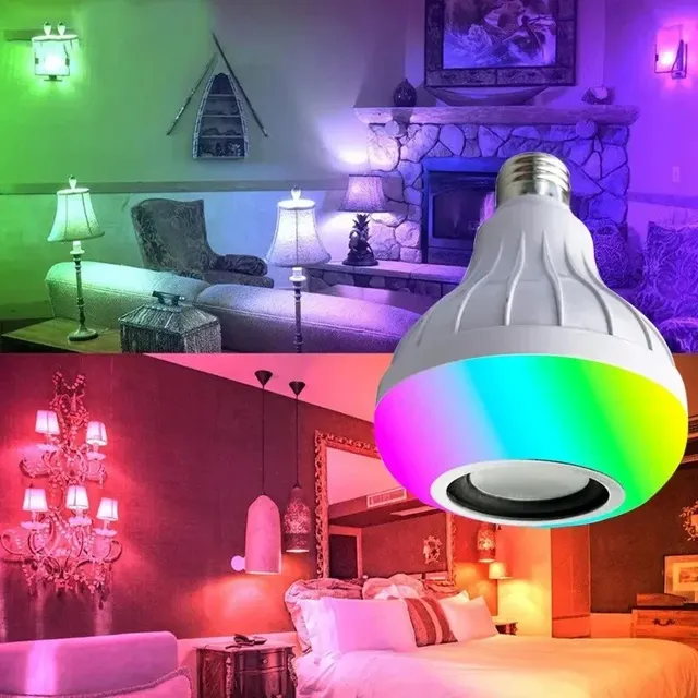 12w RGB haut-parleur ampoule Bluetooth musique LED… – vue 6