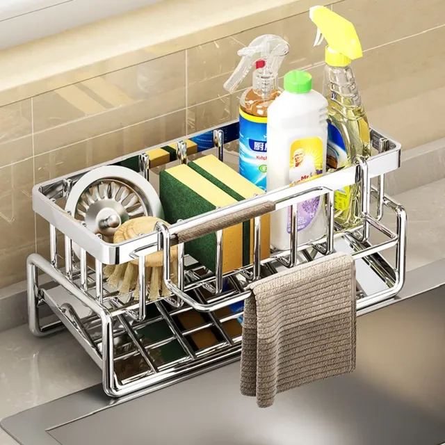 Organisateur d'évier de cuisine en acier inoxydable – vue 3