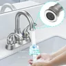 Robinet de bain en laiton brossé HO4 pouces – vue 2