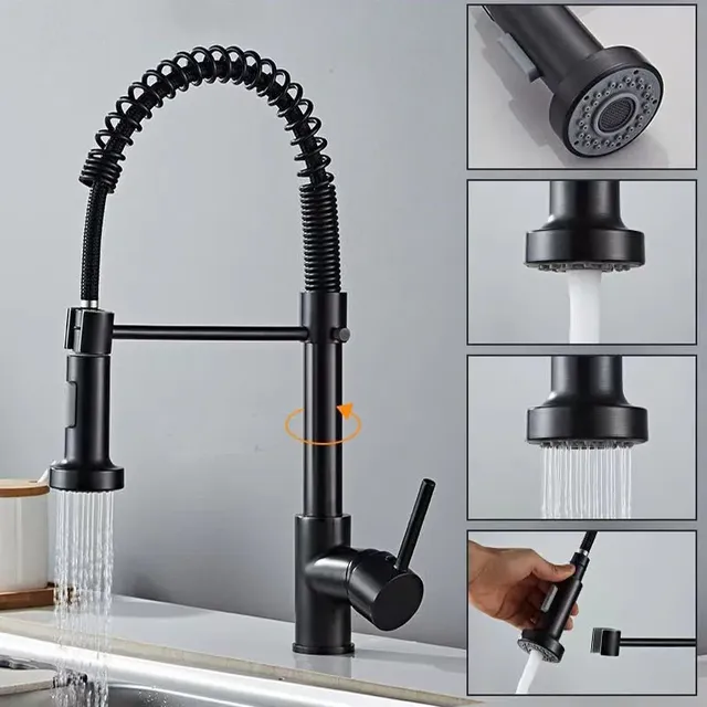 Robinet d'évier de cuisine brossé – vue 3