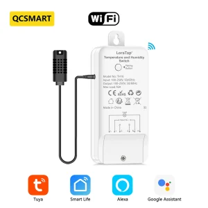 Tuya-Capteurs de température et d&rsquo;humidité Smart Life, interrupteur, disjoncteurs, technologie, contrôle de liaison de scène à distance, Google Assistant