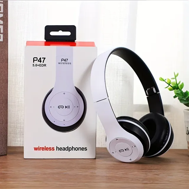 P47 Bluetooth 5.0 casque sans fil pliable HIFI stéréo…