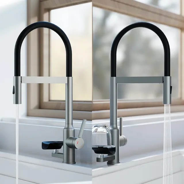 Nouveau robinets de cuisine 2 en 1 avec lave-tasse – vue 3