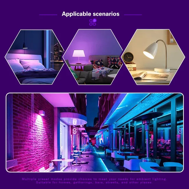 Ampoule LED RGB AC 220V 230V E27 Bombillas LED 7W IR… – vue 5