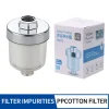 Purificateur Eau Douche Robinet Universel Préfiltre Polypropylène Coton Cinq Microns Antiimpuretés Transparent Chromé Fileté Remplaçable Installation Facile Peau Sensible Cheveux
