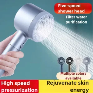 Pommeau de douche haute pression, 5 Modes, filtre Portable, robinet de pluie, salle de bains, accessoires de salle de bains à domicile Pommeau de douche haute pression, 5 Modes, filtre Portable, robinet de pluie, salle de bains, accessoires de salle de bains à domicile