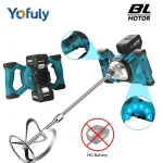 Mélangeur de qualité industrielle sans balais, mélangeur réglable à 6 vitesses pour peinture, ciment, plâtre, mortier, revêtement pour Makita