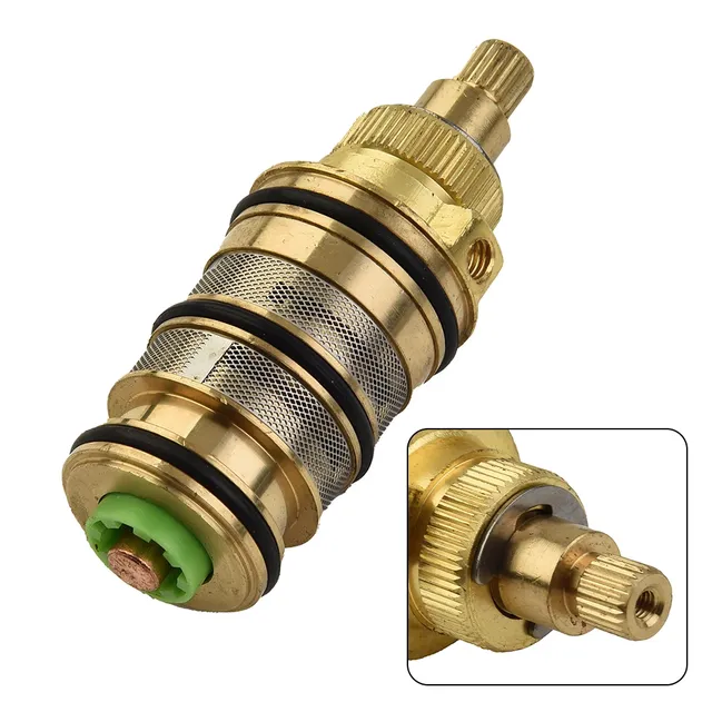 Cartouche thermostatique robinet laiton doré tige…