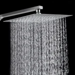 Pommeau de douche à effet de pluie 12/10/8 pouces, douche cascade Ultra fine en acier inoxydable 201, pomme de douche carrée, accessoires de salle de bains