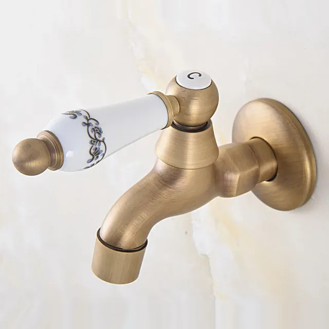 Robinet mural extérieur antique bronze patiné victorien… – vue 4