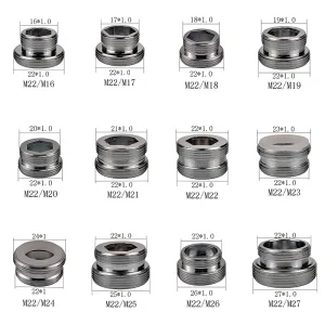 Adaptateur en laiton pour supporter ficateur d’eau, accessoires de cuisine, 16, 17, 18, 20, 21, 22, 23, 24, 25, 30mm Adaptateur en laiton pour supporter ficateur d’eau, accessoires de cuisine, 16, 17, 18, 20, 21, 22, 23, 24, 25, 30mm