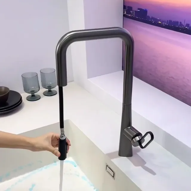 Robinet de cuisine extractible à levier unique – vue 3