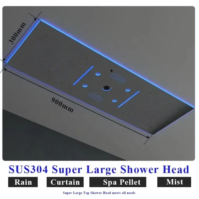 2025 musique pomme de douche salle de bain LED ensemble… – vue 6