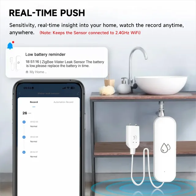 Tuya WiFi/ZigBee capteur d'eau alarme de fuite détecteur… – vue 6