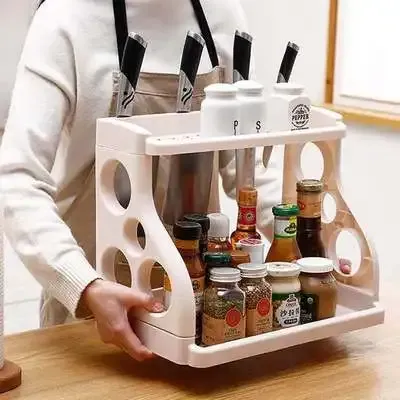 Étagère de sol de cuisine à double couche – vue 3