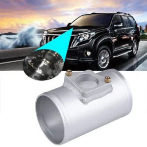 Adaptateur capteur débit air base montage admission 75mm alliage aluminium argenté résistant hautes températures inserts laiton Mazda3 Mazda6 Subaru Suzuki