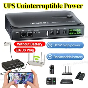Alimentation sans interruption UPS sans batterie, batterie de secours UPS, prend en charge 5V/9V/12V pour routeur Modem, caméra de sécurité