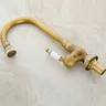 Robinet de lavabo en laiton vintage à poignée unique… – vue 3