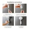 Support de douche ; Base de buse d'aspiration de douche… – vue 3