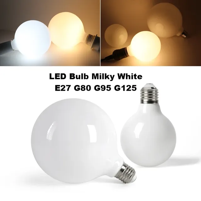 Ampoule LED laiteuse E27 AC 220V 110V G80 G95 G125