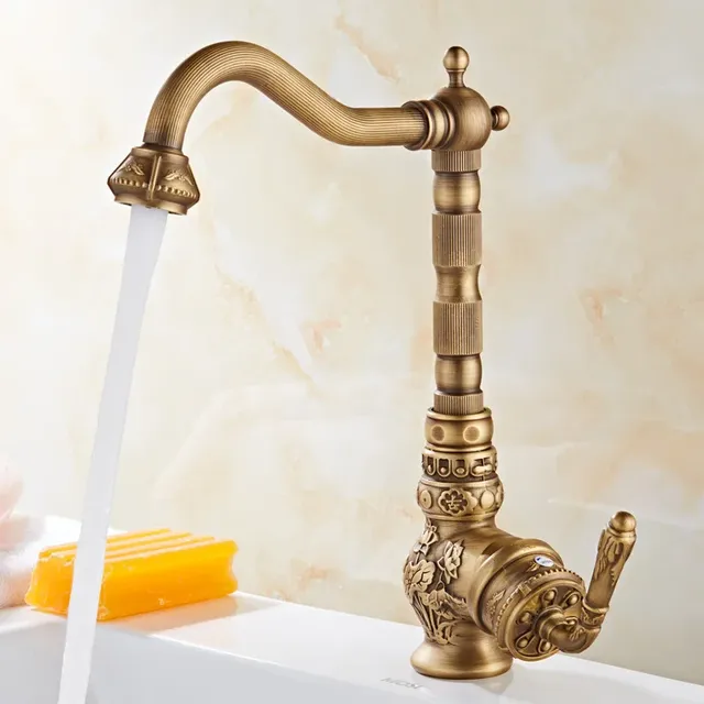 Robinet mitigeur laiton massif finition bronze antique… – vue 2