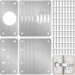 Kit de réparation de charnière, plaque de réparation de charnière de porte d&rsquo;armoire, plaque de fixation de charnière de porte d&rsquo;armoire de cuisine, support de réparation de charnière de porte d&rsquo;armoire 2/4/8/12 pièces